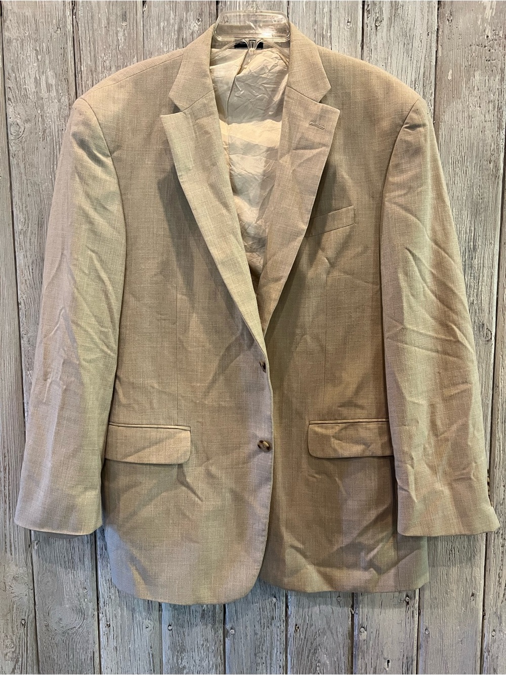 Men's Stafford Single-Breasted Tan Blazer